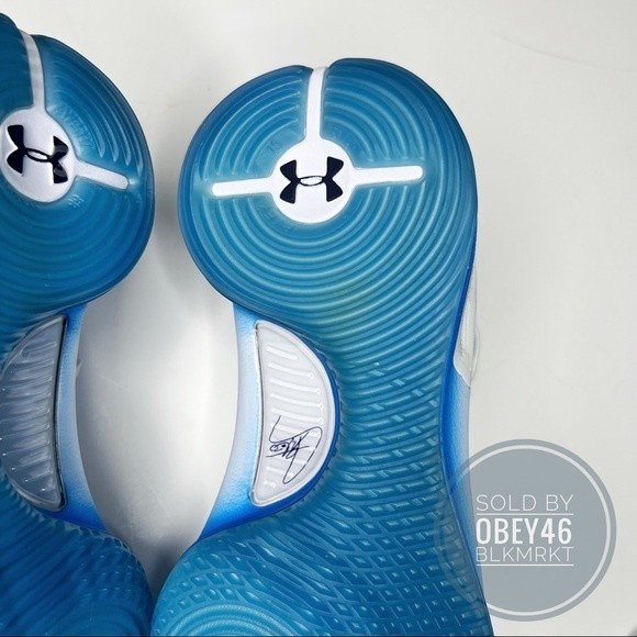 Rare 2017 Under Armour Curry 4 Low PE White Blue SAMPLE - Picture 7 of 9